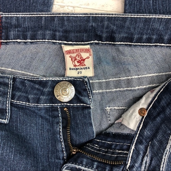 True Religion Billy Straight Leg Sequin Pocket Jeans - Picture 5 of 8